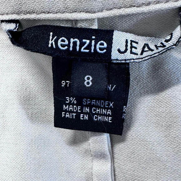 Kenzie Jeans Cream Tan Utility Womens Jacket Coat Size 8 - Picture 8 of 8